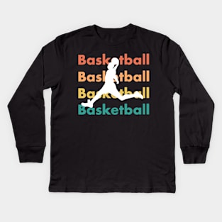 Basketball shirt in retro vintage style - gift for basketball player Kids Long Sleeve T-Shirt